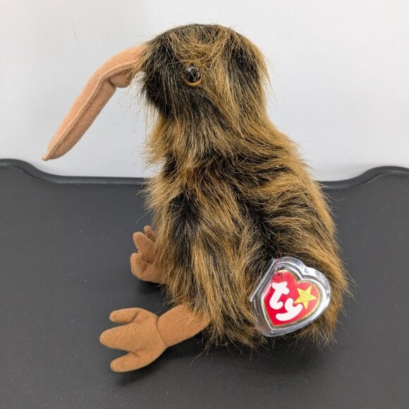 Beanie Babies Other - Vintage 1998 TY Beanie Kiwi Bird Plush Brown Fuzzy Stuffed Animal Collection 90s